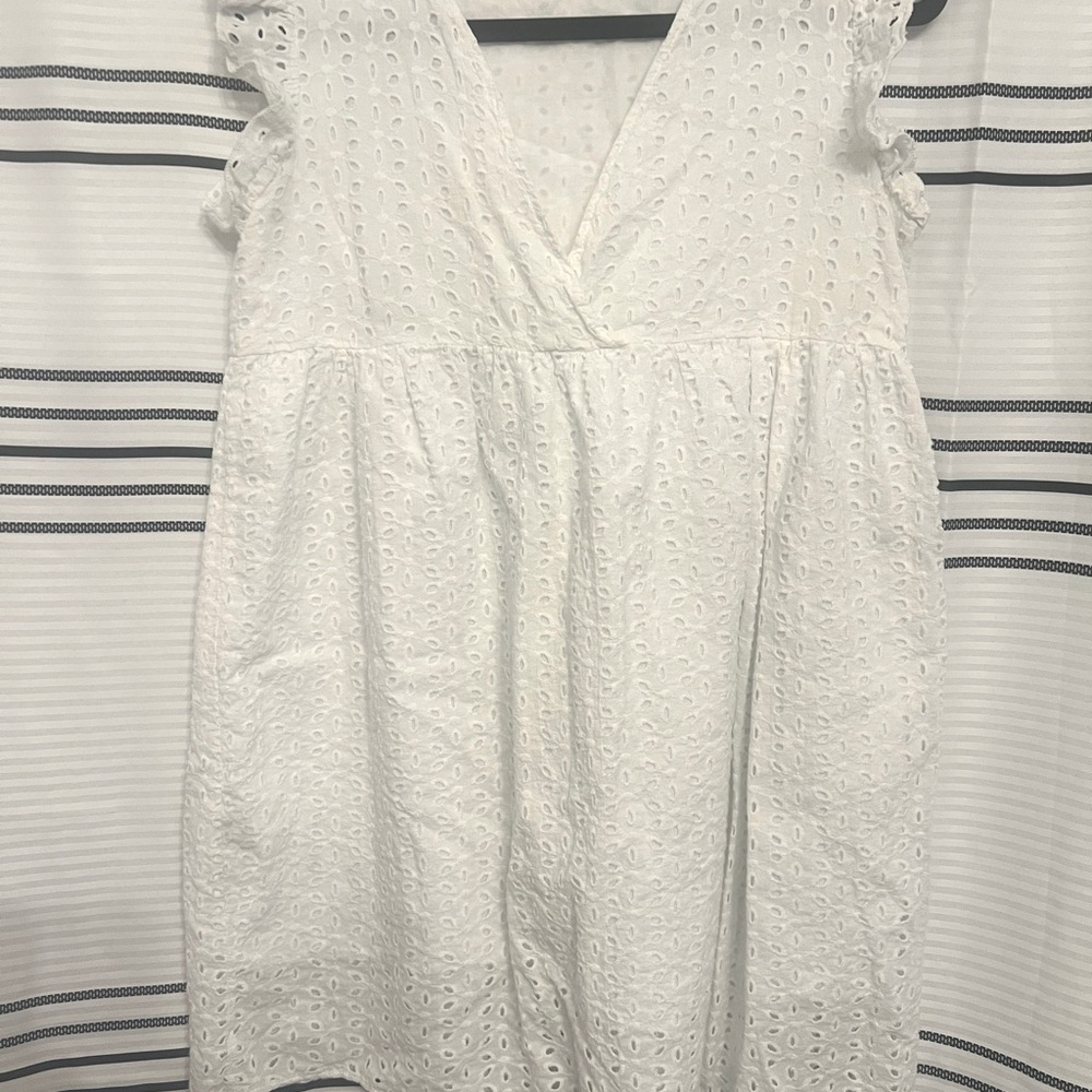 White Eyelet Dress LARGE